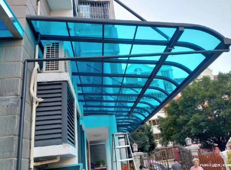 PC板档雨棚，PC板雨棚案例