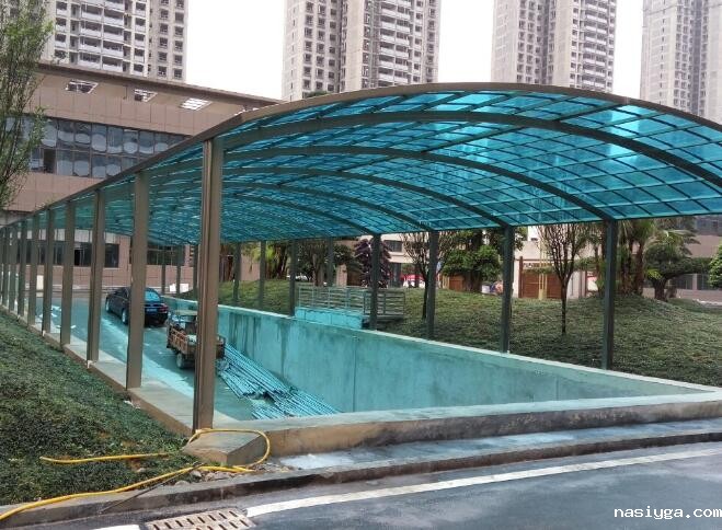 PC阳光板车库 PC阳光板车库出入口